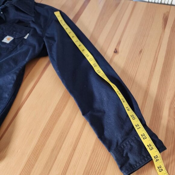 Carhartt Women's Flame Resistant Twill Shirt Navy LS WFRS 160 NFPA 2112 L - Picture 10 of 12